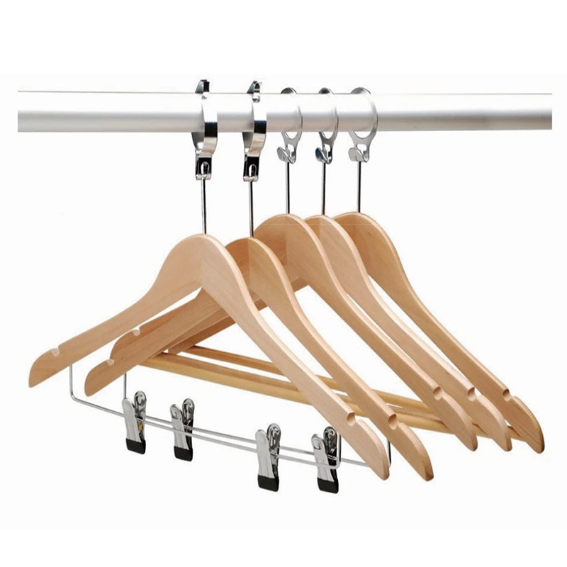 High Quality Laminated Wooden Coat Hanger Top Hanger/Bottom Hanger For Display